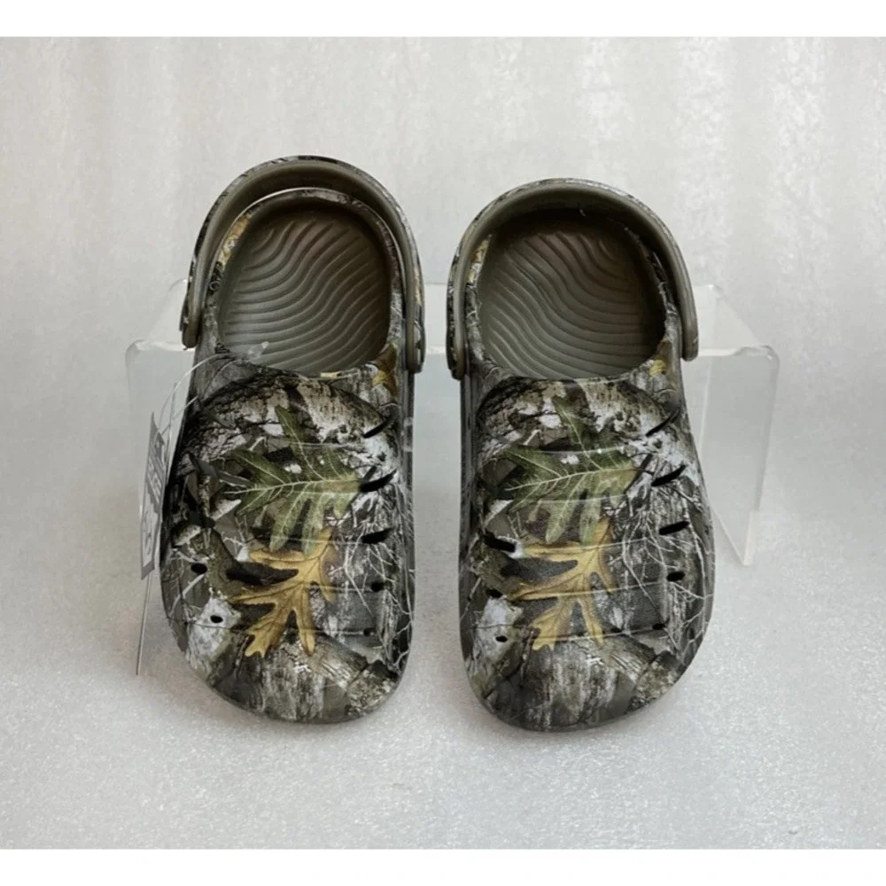 Rugged Shark Camo Real Tree Edge Eva Clogs Lightweight Slip on Boys Size 7 NEW